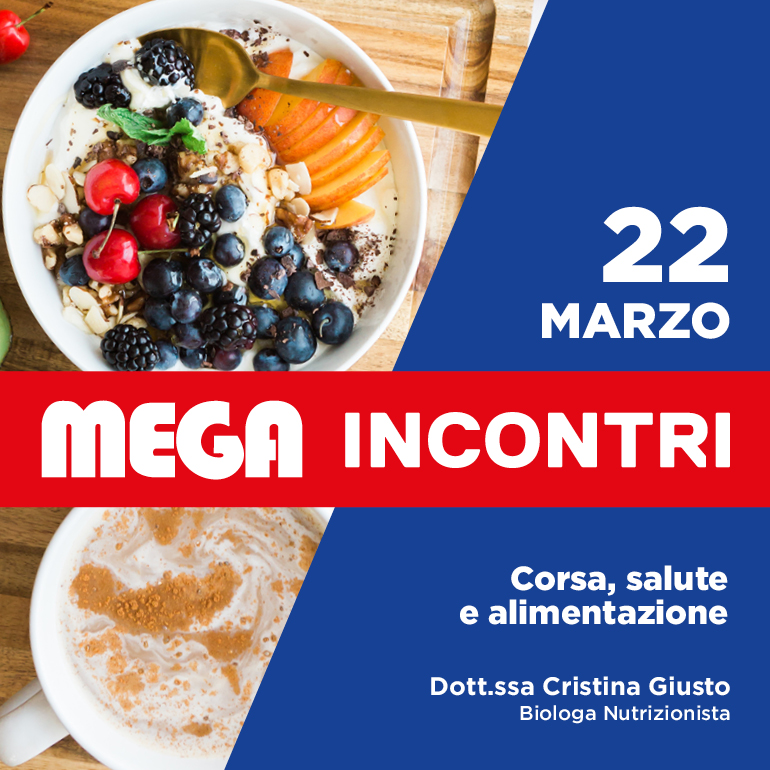 Incontro gratuito di corsa, salute e alimentazione al Mega Intersport